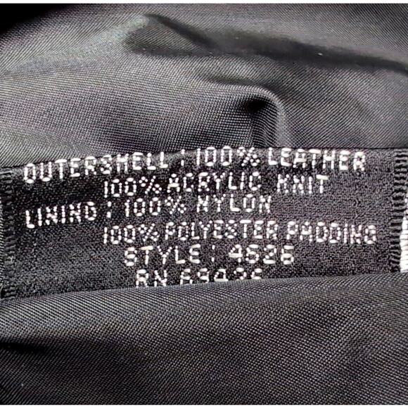 VTG Wilsons Leather Bomber Jacket Men's M Black USA Flag International Flags - Picture 10 of 16